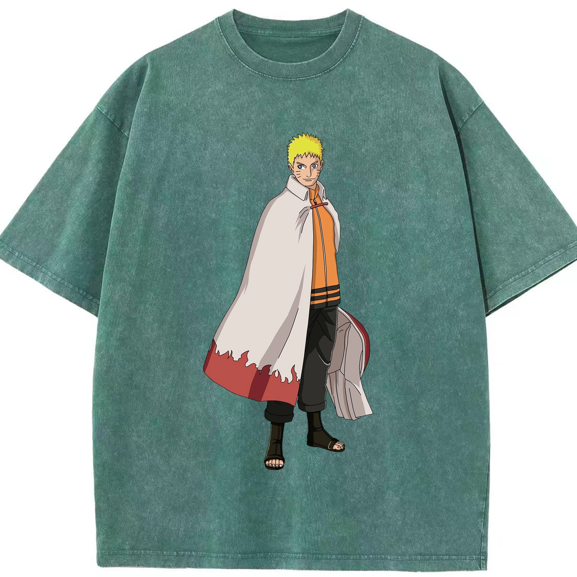 （画像用） NARUTO -ナルト- うずまき ナルト Uzumaki Naruto 綿100% ヴィンテージ風 半袖Tシャツ（フロントプリント）